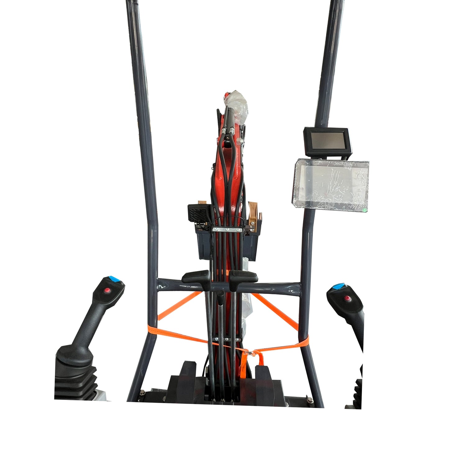 Cfgindustrial 1 Ton Upgraded Mini Excavator with Pilot Control, Side Swing Boom & Hydraulic Thumb | DM12X-C
