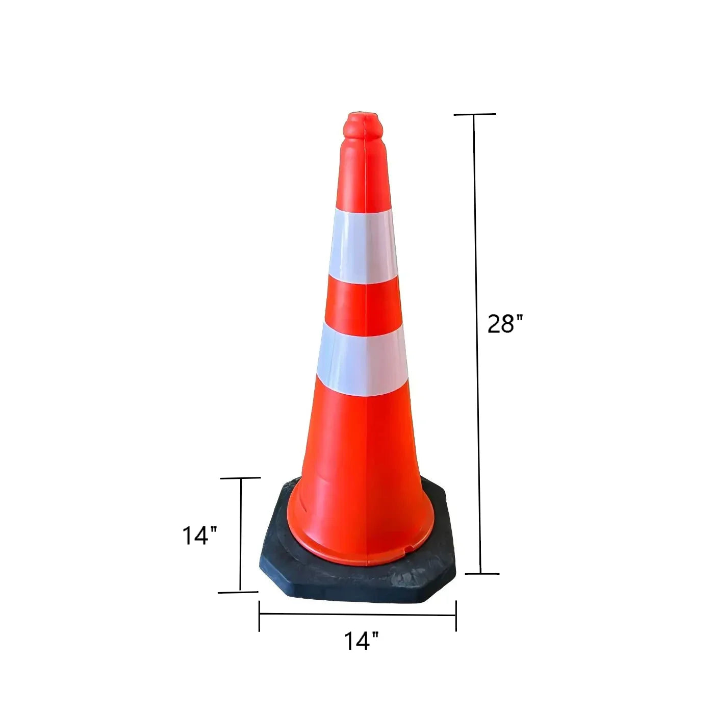 Cfgindustrial 50 Pcs, 28” Reflective Pvc Traffic Cone for Road Work & Mutcd Compliance | AGT-75TC