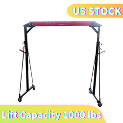 Cfgindustrial 0.5 Ton Adjustable Steel Gantry Crane Portable Shop Lift Hoist |  AGT-ASGC-1000