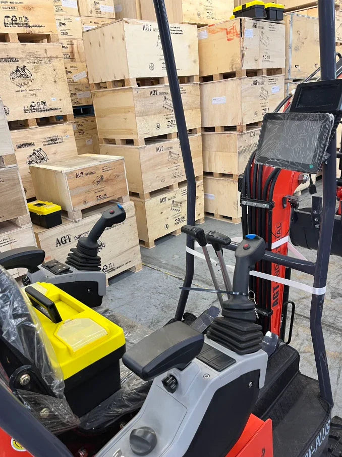 Cfgindustrial 1 Ton Upgraded Mini Excavator with Pilot Control, Swing Boom & Hydraulic Thumb | DM12X-PLUS