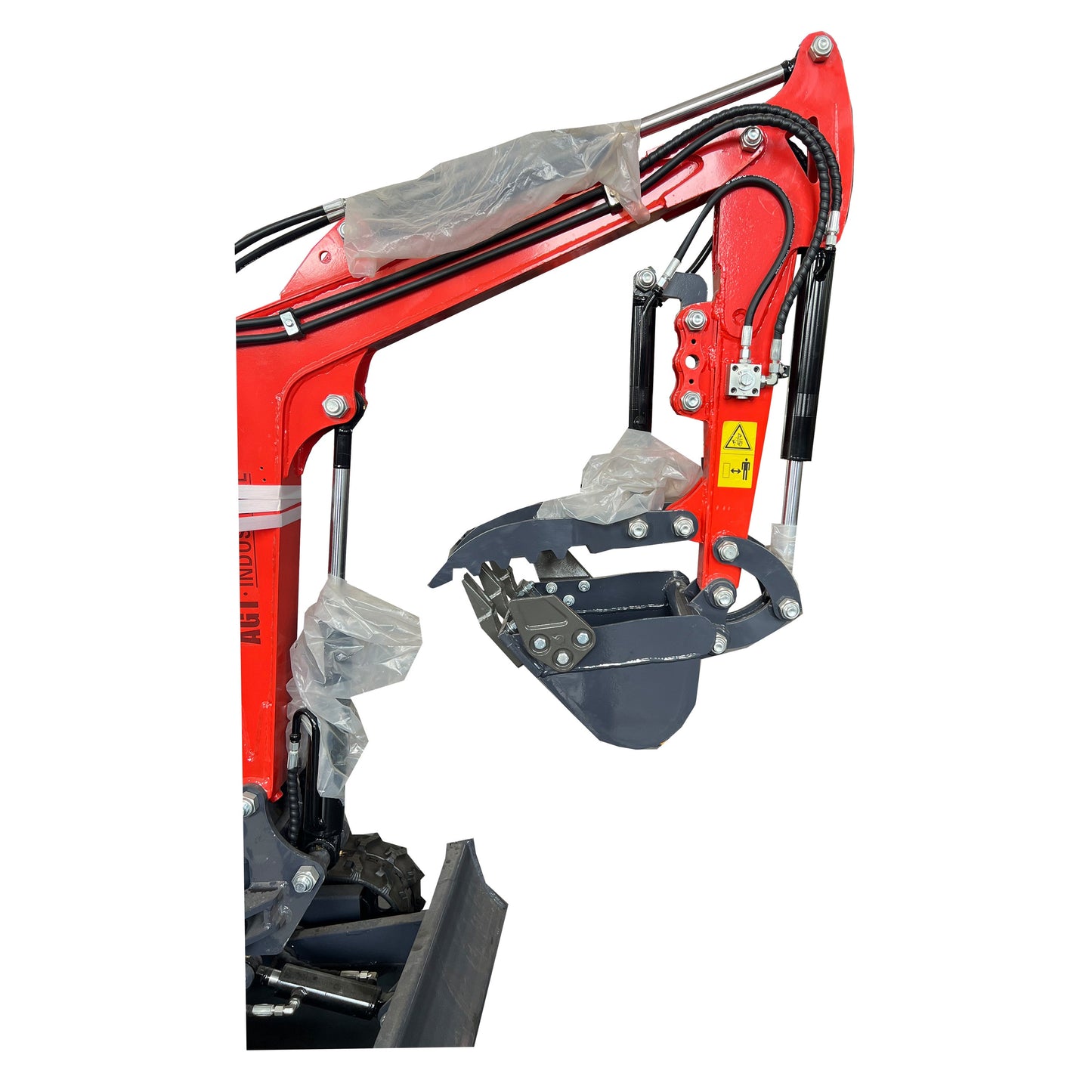 Cfgindustrial 1 Ton Upgraded Mini Excavator with Pilot Control, Side Swing Boom & Hydraulic Thumb | DM12X-C