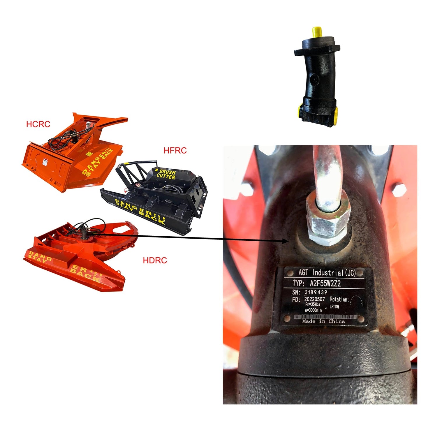 Cfgindustrial 25kg, 1pcs Motor for Heavy Duty Brush Cutter (HFRC/HDRC/HCRD) | AGT-A2F55W2Z2