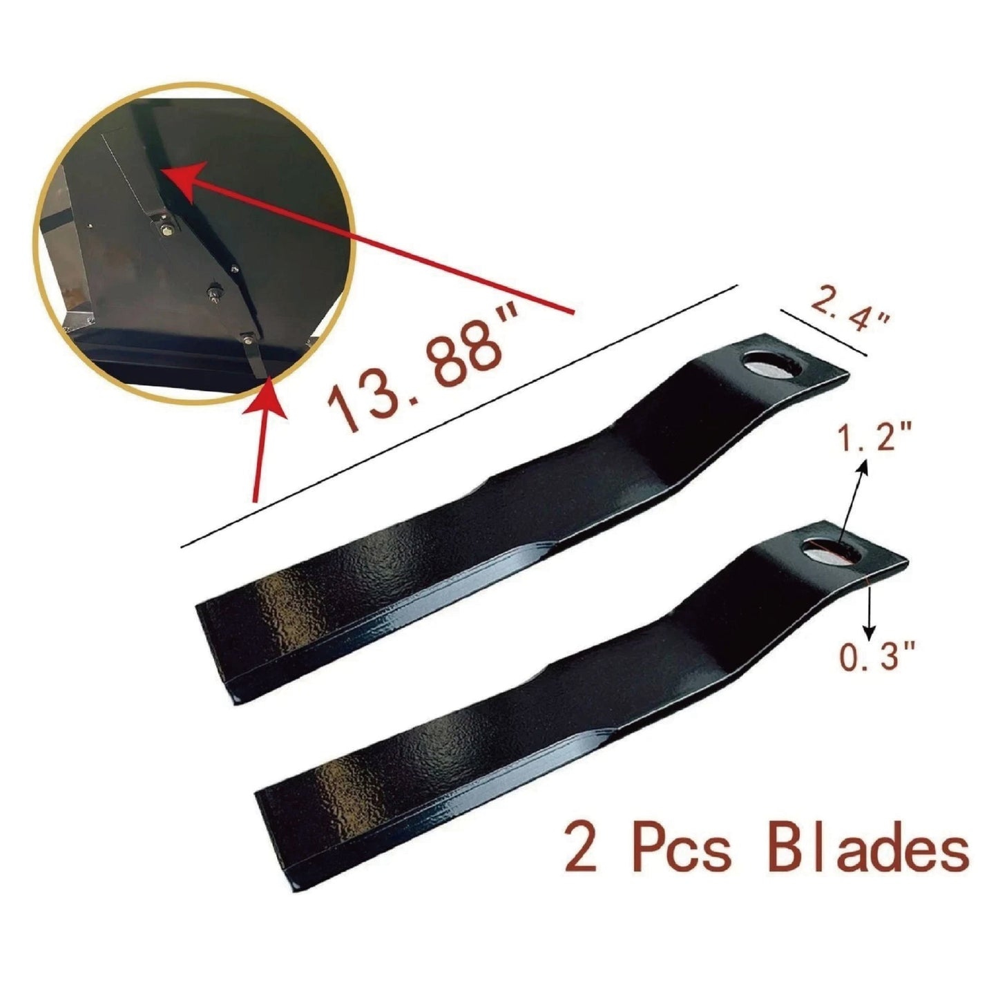 Cfgindustrial 2 PCS Skid Steer Brush Cutter Blades for Use with AGT-RC72/EXRC54 | AGT-RCBLD