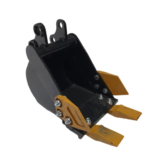 Cfgindustrial 12in Tooth Bucket with Teeth For H12/QH12 Mini Excavator Digger Attachment | AGT-12EX-WD12