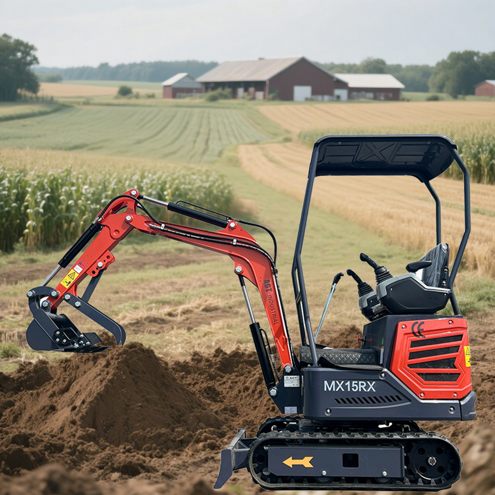 Cfgindustrial 1 Ton Mini Excavator with Rato 13.5 HP R420D Gas Engine | MX15RX