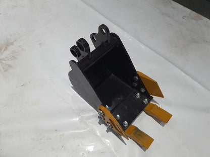 Cfgindustrial 12in Tooth Bucket with Teeth For H12/QH12 Mini Excavator Digger Attachment | AGT-12EX-WD12