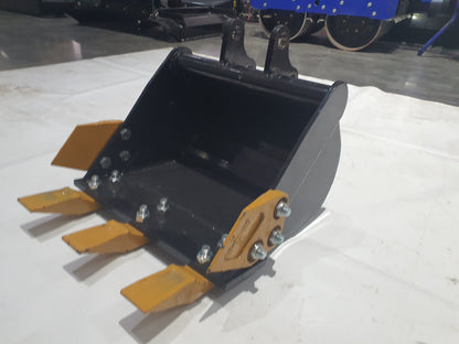 Cfgindustrial 16" Bucket With Teeth For Mini Excavators | AGT-12EX-WD16