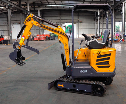 Cfgindustrial 1.2 Ton Mini Excavator Digger with 23 HP Rato Engine & Hydraulic Thumb | MX20R