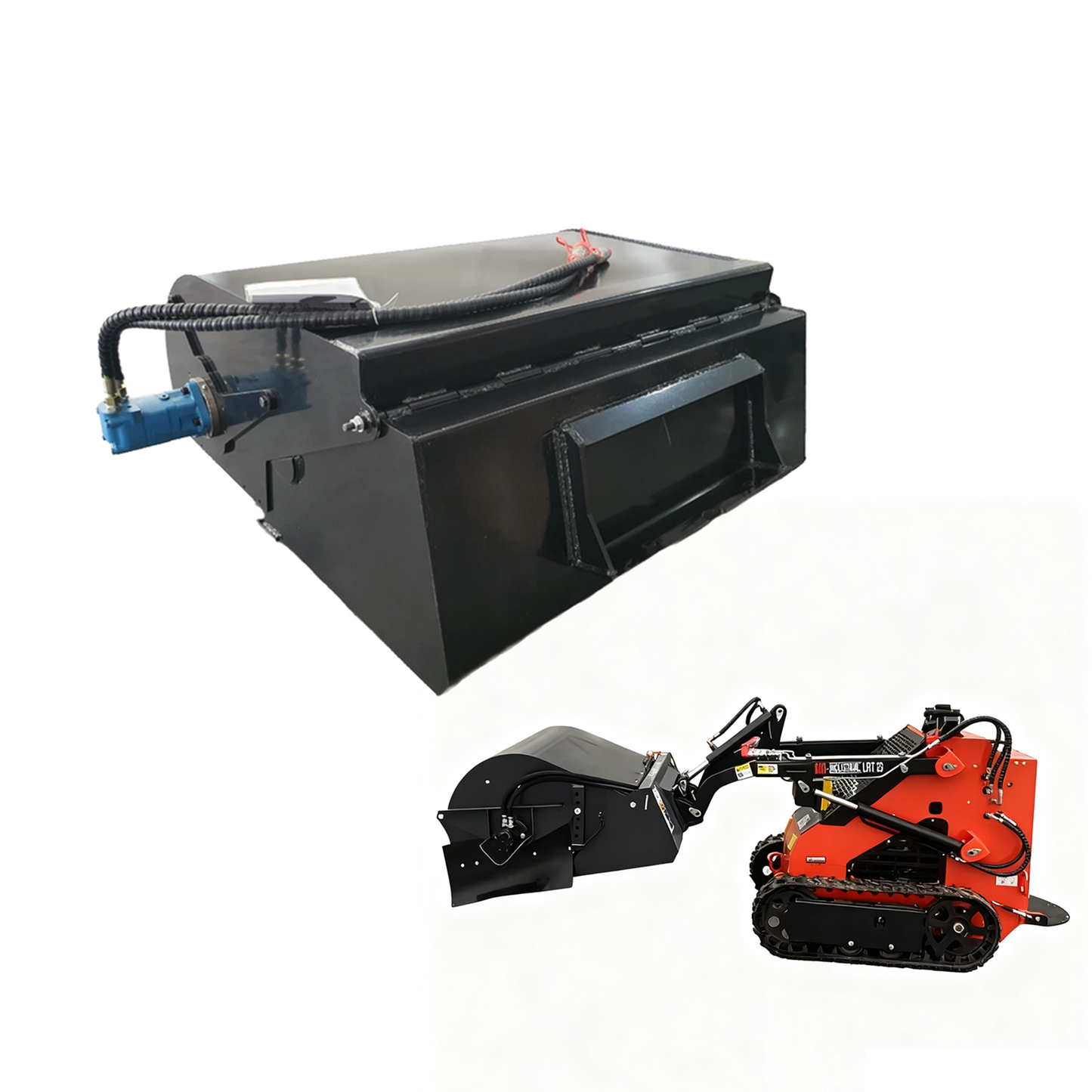 Cfgindustrial Broom Sweeper Attachment for Mini Skid Steers | M-BM