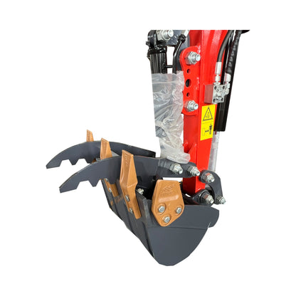 Cfgindustrial 1 Ton Upgraded Mini Excavator with Pilot Control, Side Swing Boom & Hydraulic Thumb | DM12X-C