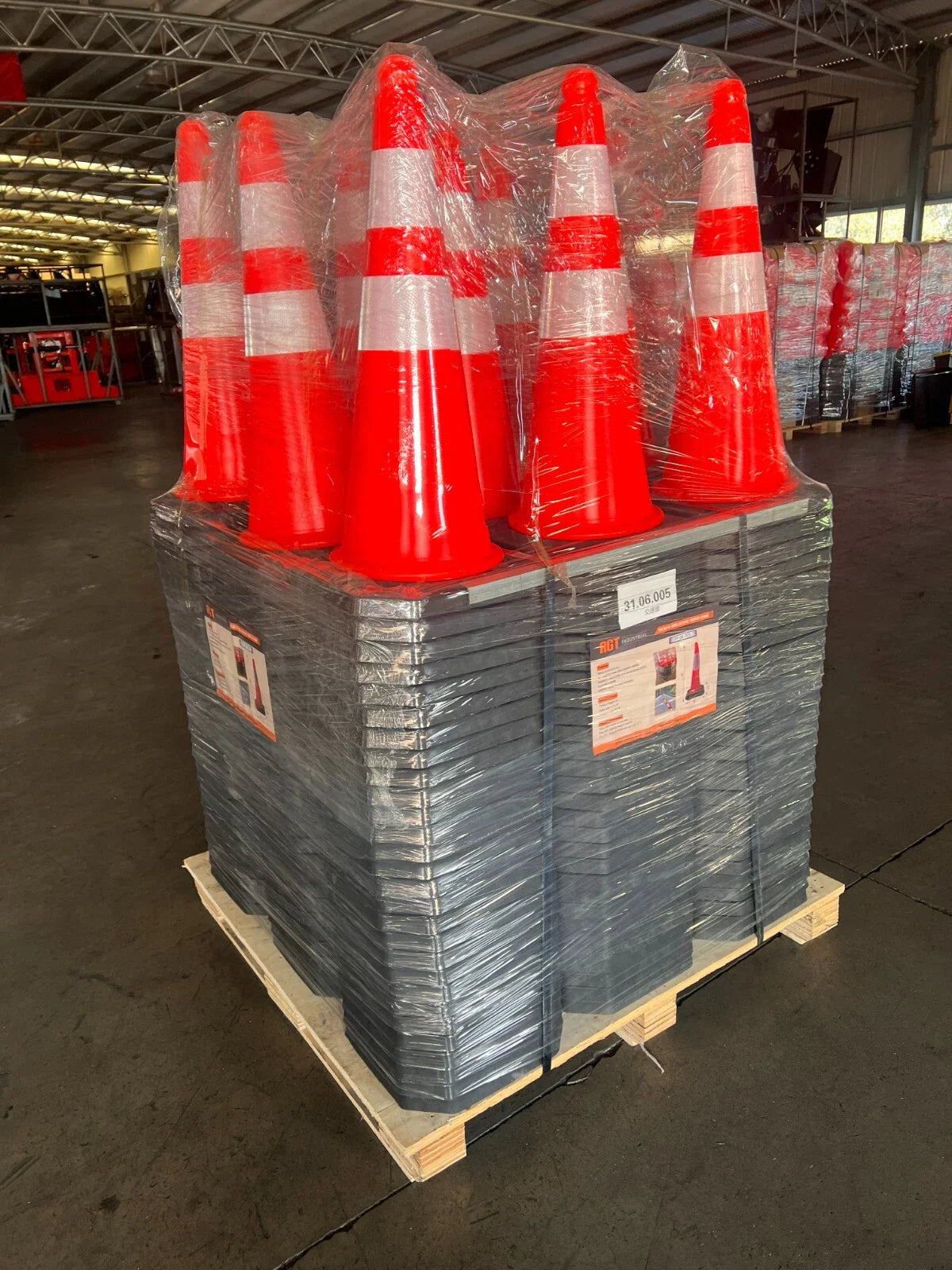 Cfgindustrial 50 Pcs, 28” Reflective Pvc Traffic Cone for Road Work & Mutcd Compliance | AGT-75TC