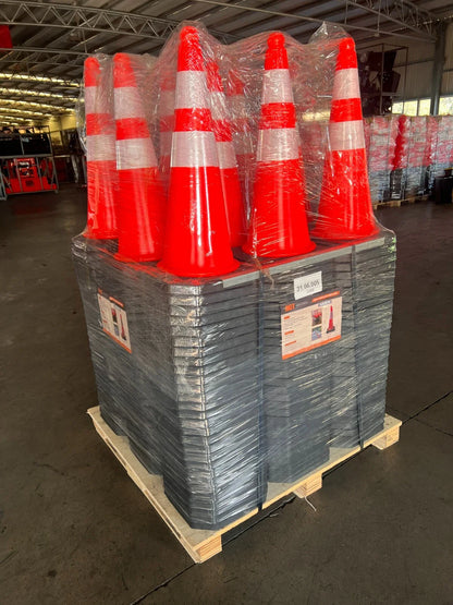Cfgindustrial 50 Pcs, 28” Reflective Pvc Traffic Cone for Road Work & Mutcd Compliance | AGT-75TC