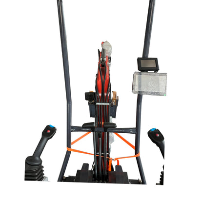 Cfgindustrial 1 Ton Upgraded Mini Excavator with Pilot Control, Side Swing Boom & Hydraulic Thumb | DM12X-C