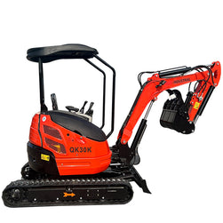Cfgindustrial 2.8 Ton Kubota Diesel Engine Mini Excavator w/ Enclosed Cab | QK30K