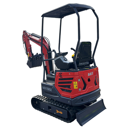 Cfgindustrial 1 Ton Mini Excavator with Rato 13.5 HP R420D Gas Engine | MX15RX