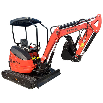 Cfgindustrial 2.8 Ton Kubota Diesel Engine Mini Excavator w/ Enclosed Cab | QK30K
