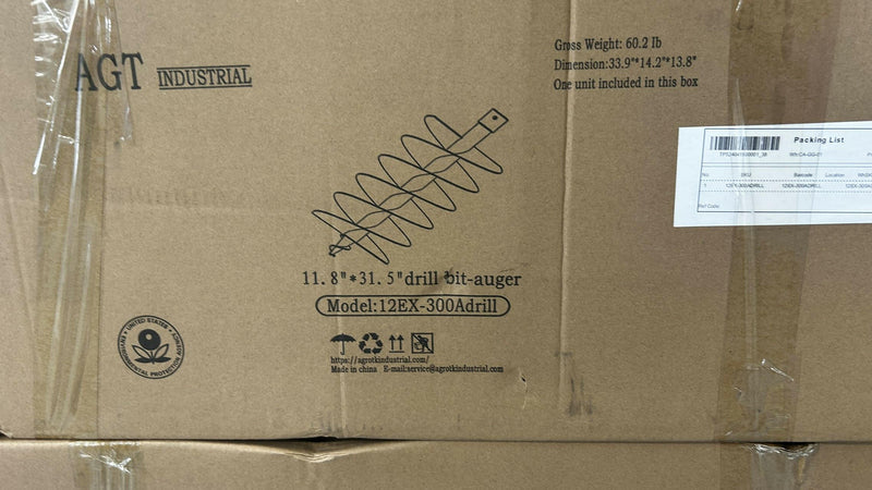 Cfgindustrial 12 Inch Bit for Mini Excavator | 12EX-300ADRILL