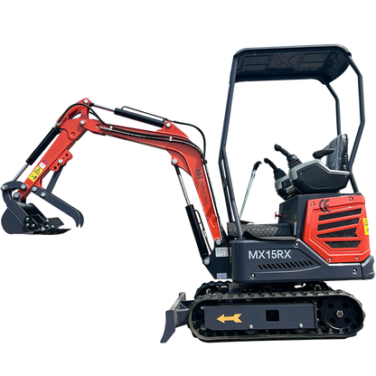 Cfgindustrial 1 Ton Mini Excavator with Rato 13.5 HP R420D Gas Engine | MX15RX