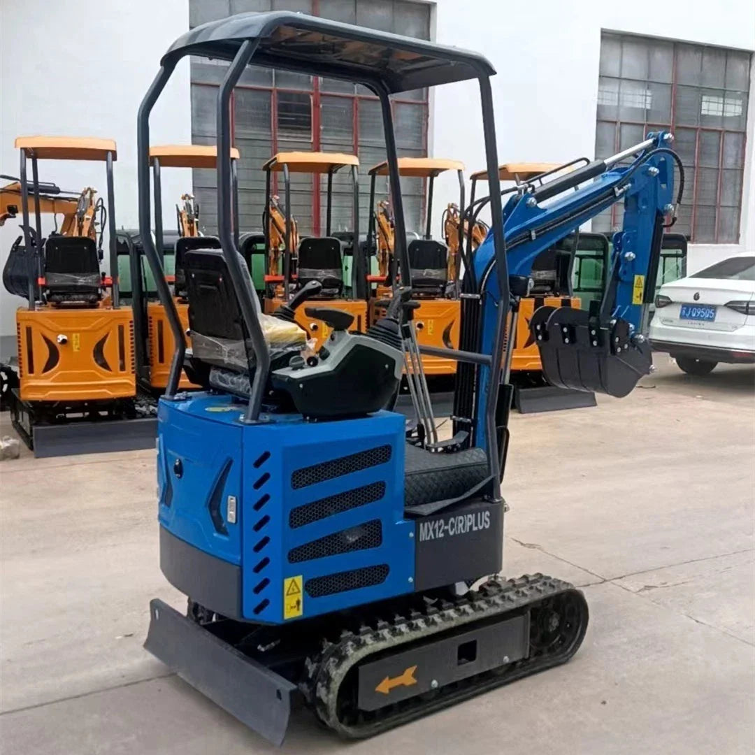 Cfgindustrial 1 Ton Tracked Mini Excavator with 13.5 HP RATO Engine w/ Pilot Control & Swing Boom | MX12-CRPLUS