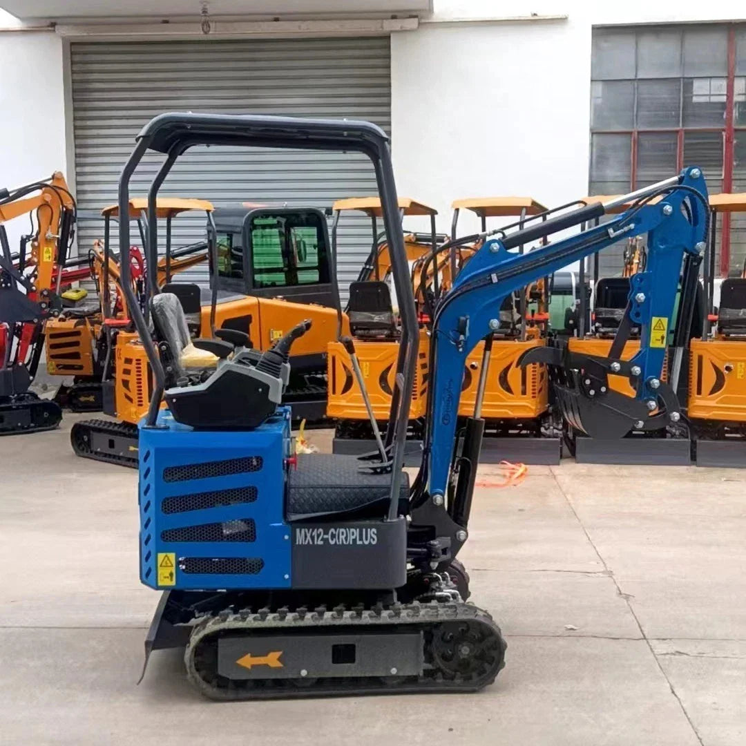 Cfgindustrial 1 Ton Tracked Mini Excavator with 13.5 HP RATO Engine w/ Pilot Control & Swing Boom | MX12-CRPLUS