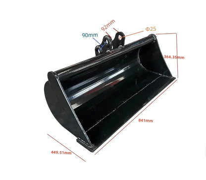 Cfgindustrial 32" Toothless Bucket for 1-2 Ton Mini Excavators | AGT-12EX-WD32B