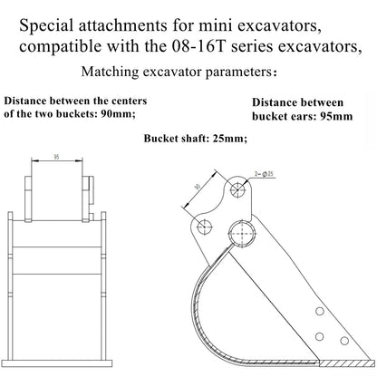 Cfgindustrial 20" Rake for 1 Ton Mini Excavator | AGT-12EX-PZ20