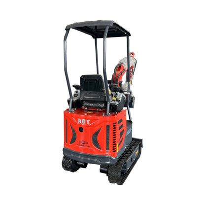Cfgindustrial 1 Ton Upgraded Mini Excavator with Pilot Control, Side Swing Boom & Hydraulic Thumb | DM12X-C