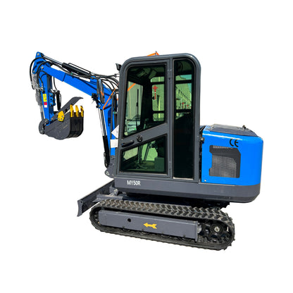 Cfgindustrial 2 Ton Hydraulic Crawler Excavator with Cab, 28 HP Rato 825 Gasoline Engine | MY50R