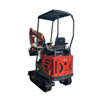Cfgindustrial 1 Ton Upgraded Mini Excavator with Pilot Control, Side Swing Boom & Hydraulic Thumb | DM12X-C