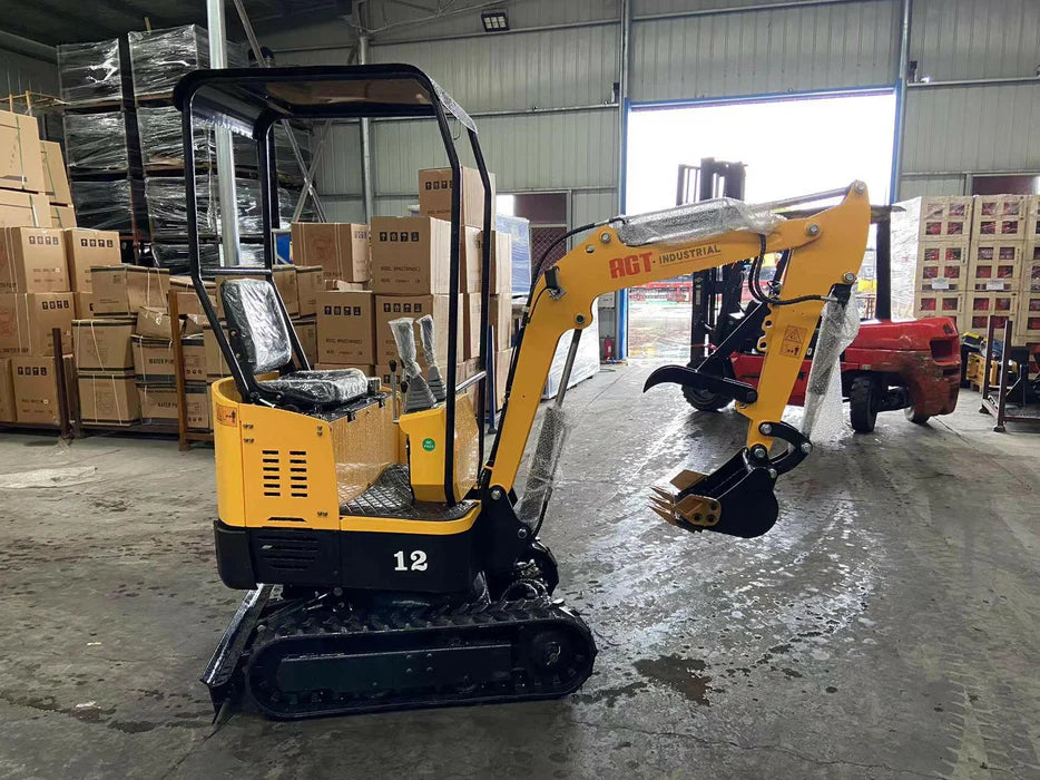 Cfgindustrial 1 Ton Mini Excavator with 13.5 HP B&S Gasoline Engine | AGT-H12