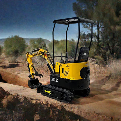 Cfgindustrial 1 Ton Mini Excavator with 13.5 HP B&S Gasoline Engine | AGT-H12