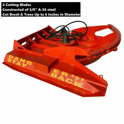 Cfgindustrial 72" Heavy Duty Skid Steer Brush Cutter with 3 Blades | AGT-HDRC72