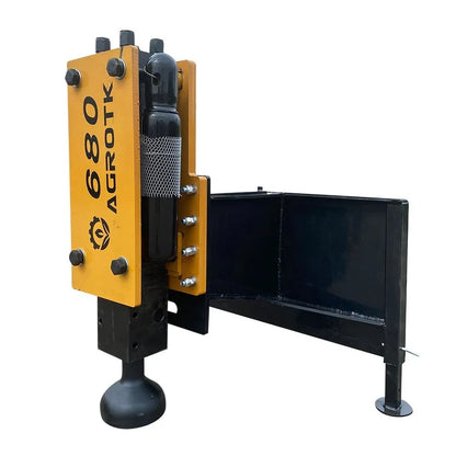 Cfgindustrial 680ft-lbs & 500-900 BPM Hydraulic Post Driver for Skid Steers | AGT-PD680-PZ