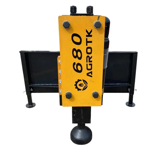 Cfgindustrial 680ft-lbs & 500-900 BPM Hydraulic Post Driver for Skid Steers | AGT-PD680-PZ