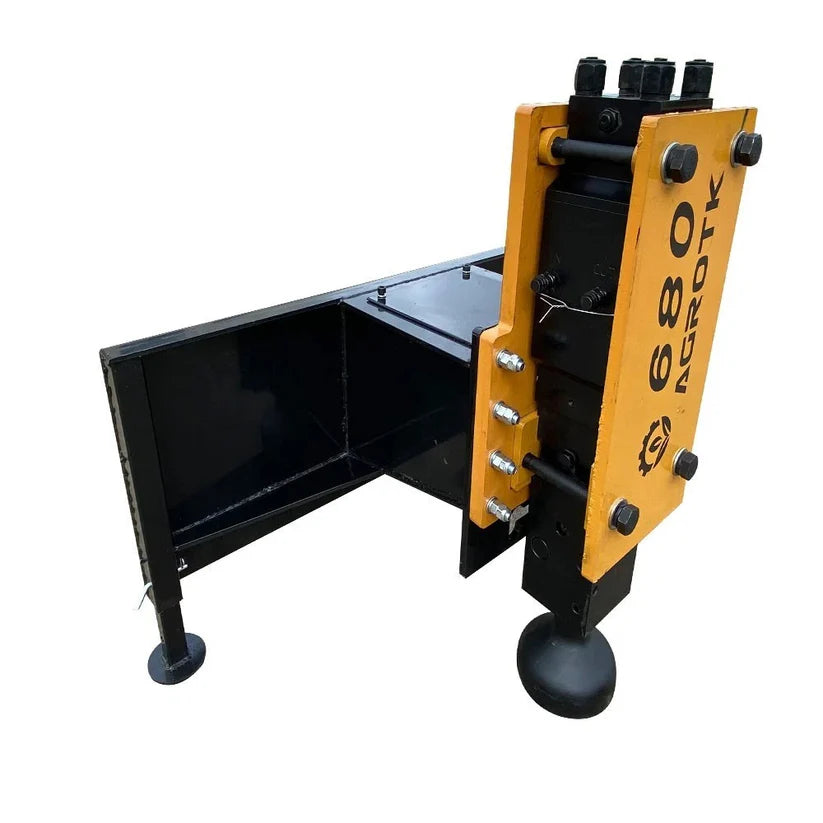 Cfgindustrial 680ft-lbs & 500-900 BPM Hydraulic Post Driver for Skid Steers | AGT-PD680-PZ