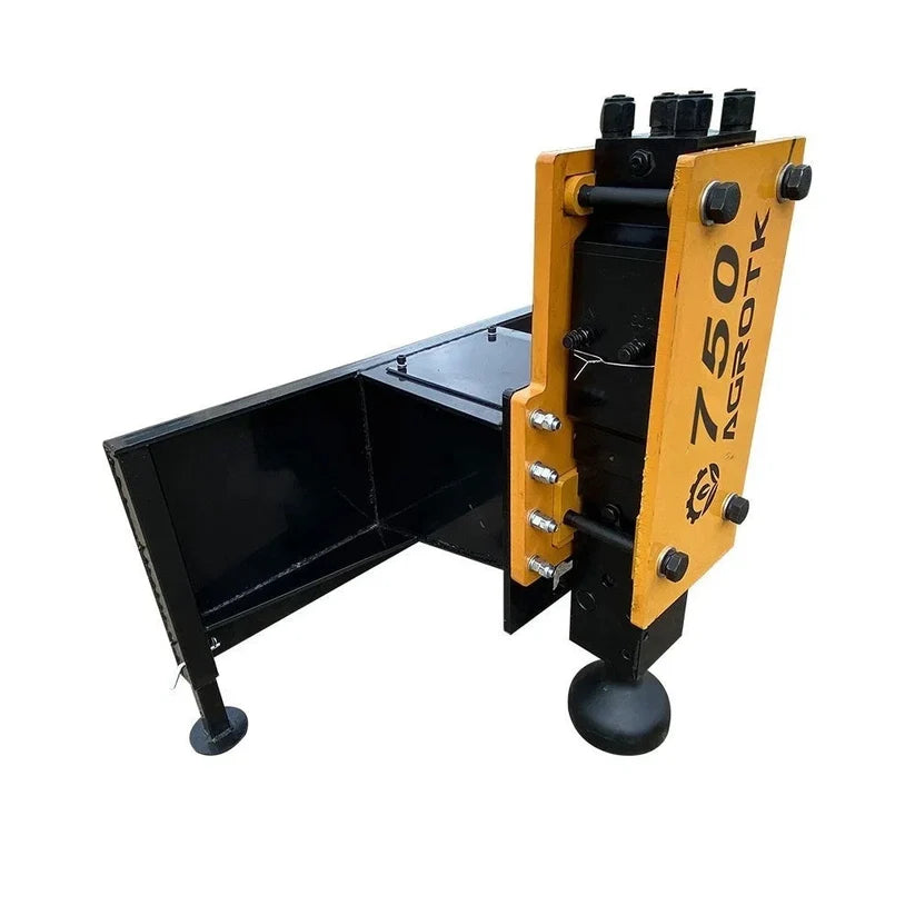Cfgindustrial 750ft-lbs & 500-900 BPM Hydraulic Post Driver for Skid Steers | AGT-PD750-PZ