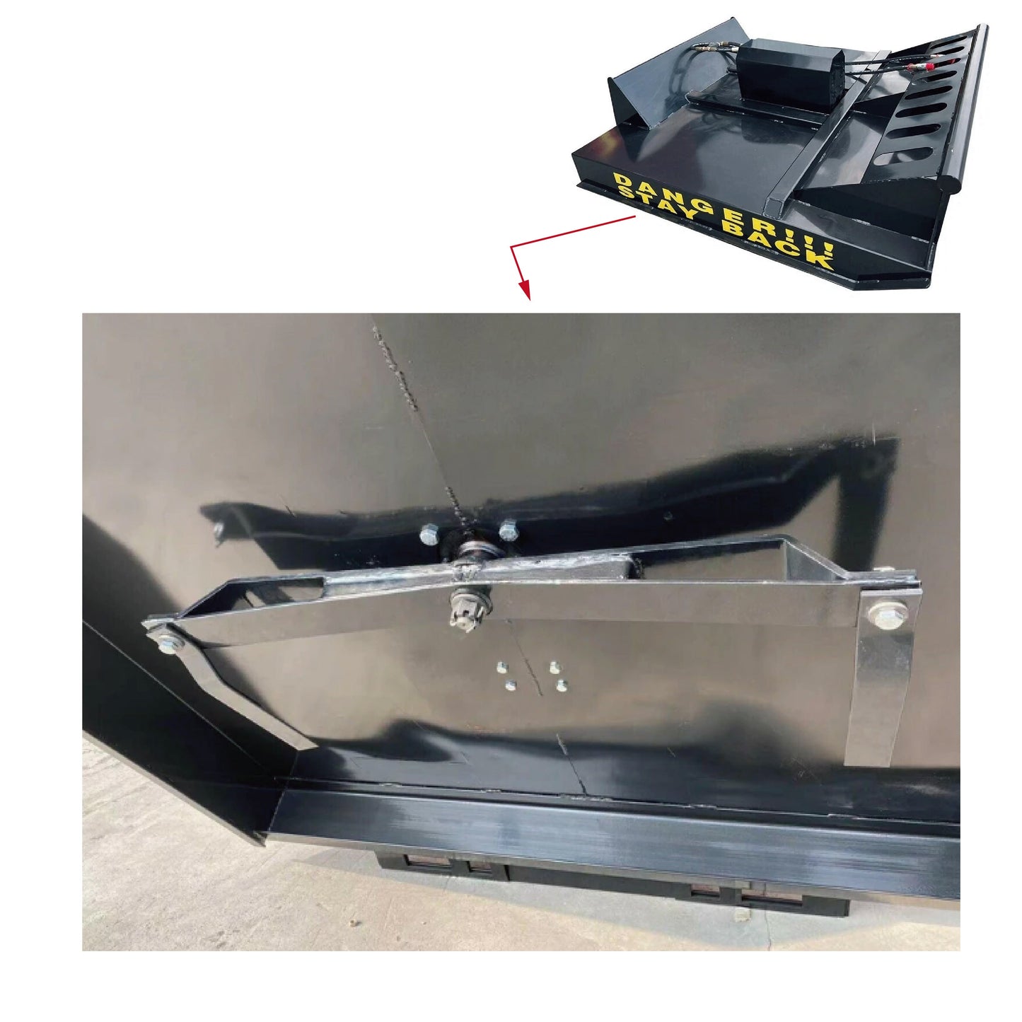 Cfgindustrial 72" Skid Steer Brush Cutter Mower Attachment-Land Clearing Attachment | RC72