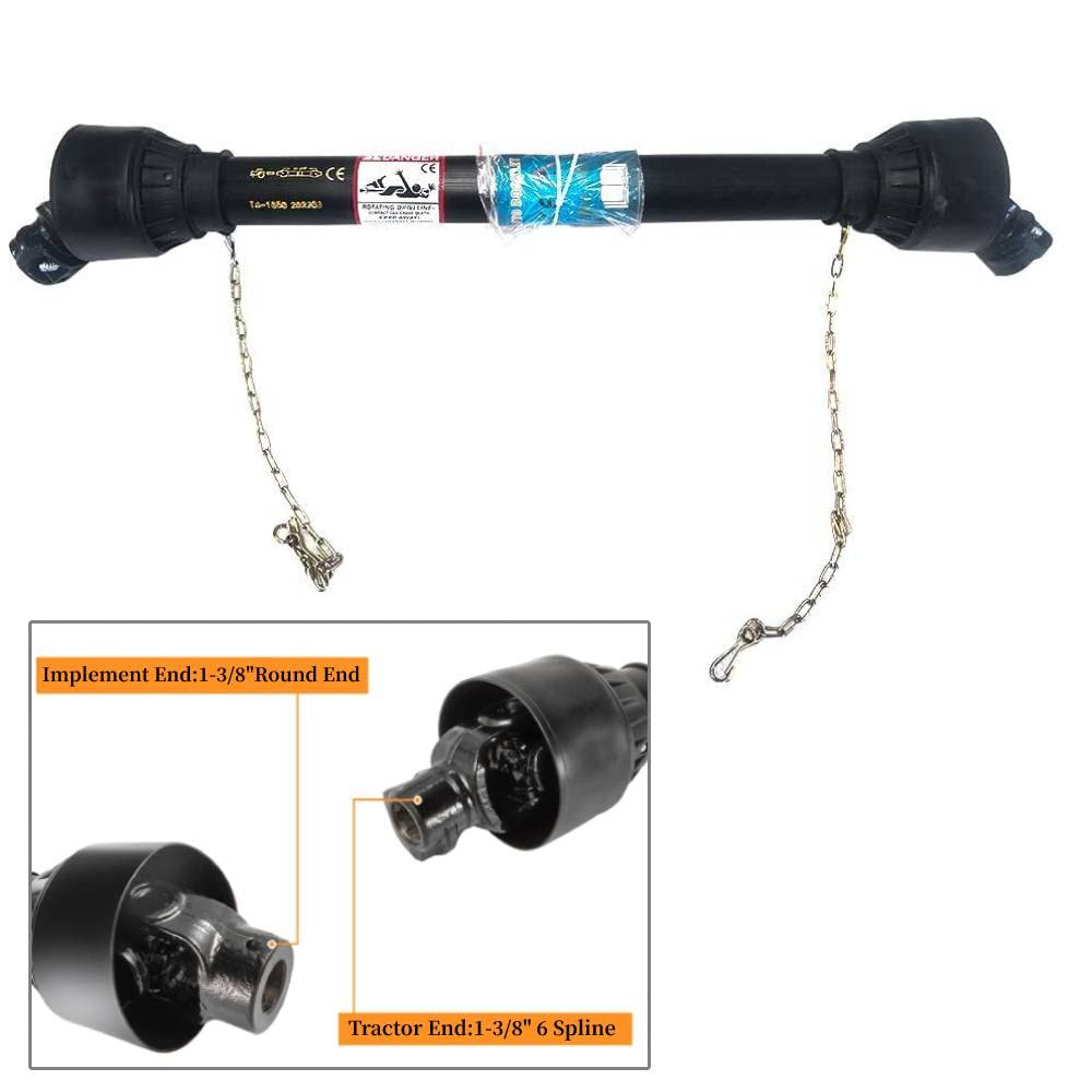 PTO Shaft, 1-3/8", Series 4, 6 Spline, 41.33-62" | AGT-T4-1050PP