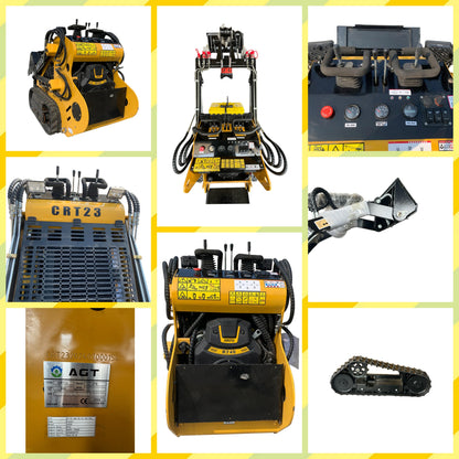 Cfgindustrial 1 Ton Mini Crawler Skid Steer with 23HP RATO R740 EPA Engine | CRT23