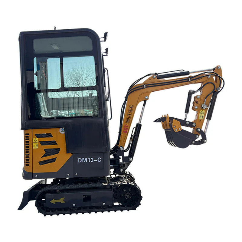 Cfgindustrial 1 Ton Mini Excavator with B&S 13.5HP Engine w/ Hydraulic Thumb & Swing Boom | AGT-DM13-C