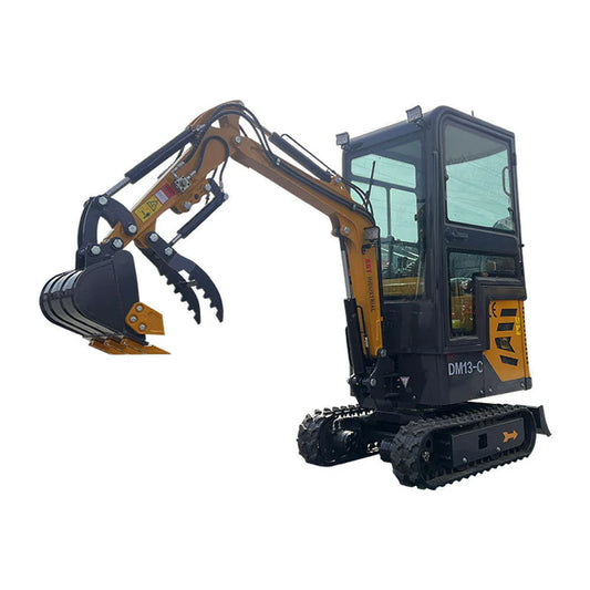 Cfgindustrial 1 Ton Mini Excavator with B&S 13.5HP Engine w/ Hydraulic Thumb & Swing Boom | AGT-DM13-C