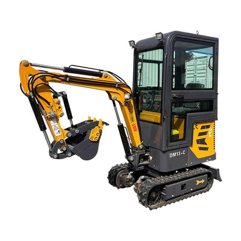 Cfgindustrial 1 Ton Mini Excavator with B&S 13.5HP Engine w/ Hydraulic Thumb & Swing Boom | AGT-DM13-C