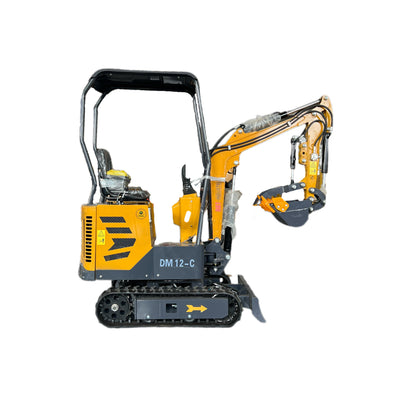 Cfgindustrial 1 Ton Mini Excavator with 13.5 HP B&S Gasoline Engine w/ Hydraulic Thumb & Side Swing Boom | AGT-DM12-C
