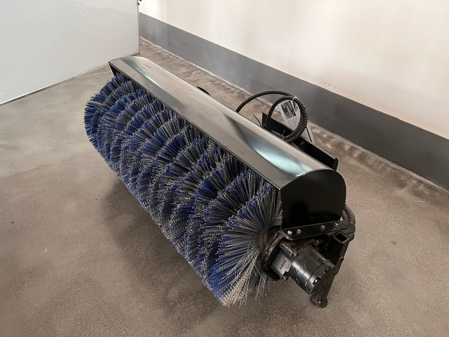 Cfgindustrial Mini Skid Steer Sweeper Attachment 49" Angle Rotary Broom Brushes | M-AB