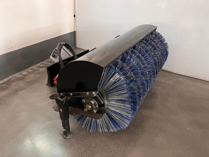 Cfgindustrial Mini Skid Steer Sweeper Attachment 49" Angle Rotary Broom Brushes | M-AB
