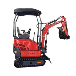 Cfgindustrial 1.4 Ton Mini Excavator with Kubota Engine, Side Swing Boom & Hydraulic Thumb | AGT-KH18K-C / AGT-QK18K-C