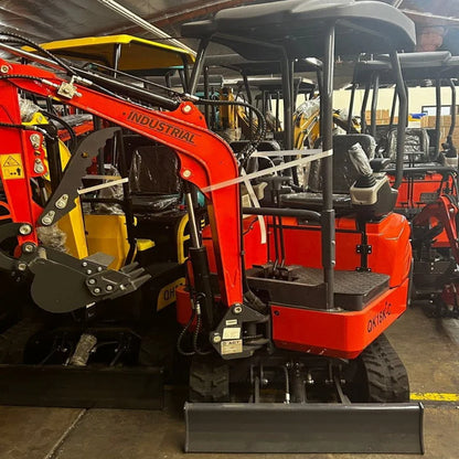 Cfgindustrial 1.4 Ton Mini Excavator with Kubota Engine, Side Swing Boom & Hydraulic Thumb | AGT-KH18K-C / AGT-QK18K-C