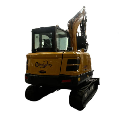 Cfgindustrial 6 Ton Mini Excavator with Kubota V2607T Engine w/ Hydraulic Thumb & Pilot Control | STE75