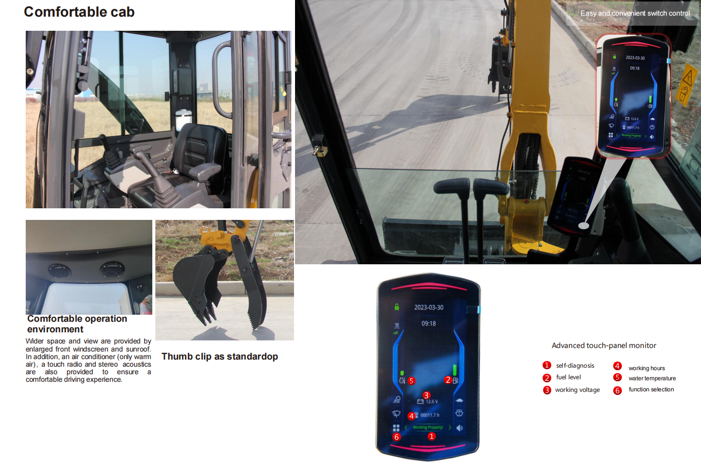 Cfgindustrial 2.8 Ton Yanmar Diesel Engine Mini Excavator with Hydraulic Thumb | CFG-STE35SR