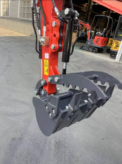 Cfgindustrial 1 Ton Upgraded Mini Excavator with Pilot Control, Swing Boom & Hydraulic Thumb | DM12X-PLUS